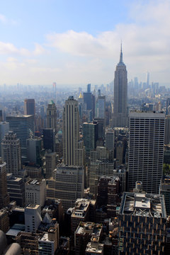 View of New York from the Top of the Rock building, USA