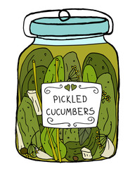 Pickled cucumbers - obrazy, fototapety, plakaty
