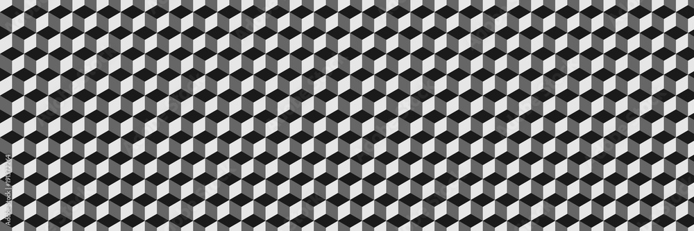 Poster horizontal elegant black and gray hexagon pattern abstract background and design
