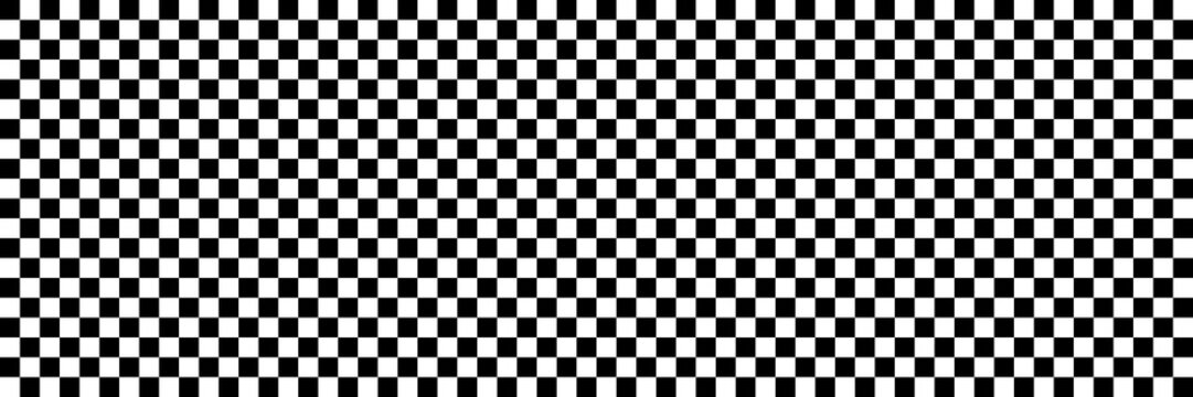 horizontal black and white checked sport or racing flag for background and design