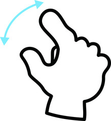 タッチジェスチャ　ピンチアウト