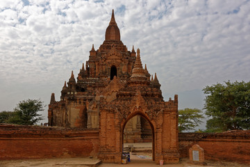 Fototapeta premium Tempelruine der Bagan-Ebene