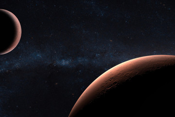 Mars. Planets in solar system. Elements of this image furnished by NASA. © Paopano
