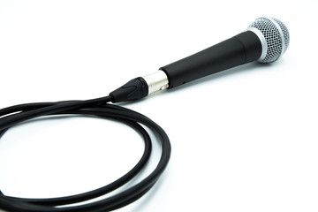 Omni directional microphone isolated on white background.