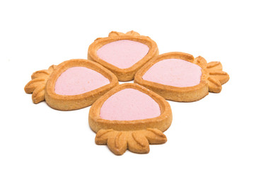 strawberry cookie isolated