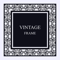 Vintage ornamental frame