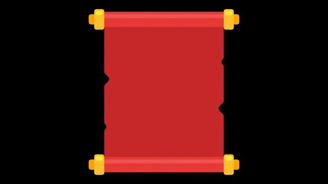 Red Scroll Opens and Closes