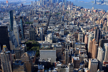 View of New York from Empire State building, USA