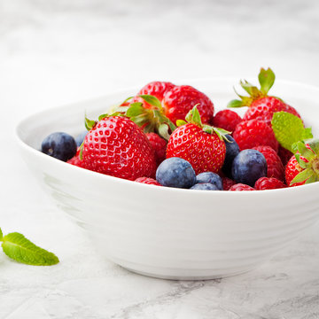 Mix fresh berries blueberry, strawberry, raspberry