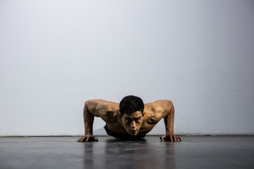 Fitness Model Push Ups