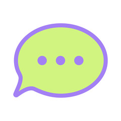 Chat icon. Dialog text