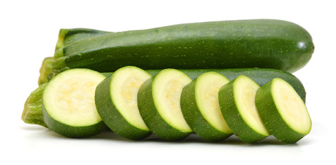 zucchini courgette Isolated on white