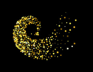 Stars twisted in swirl or vortex