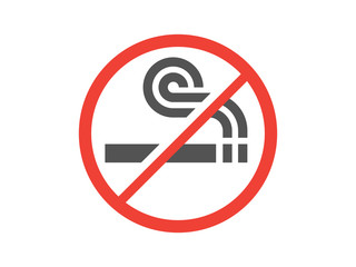 No smoking sign isolated on white background. Forbidden smoke icon. Vector illustration