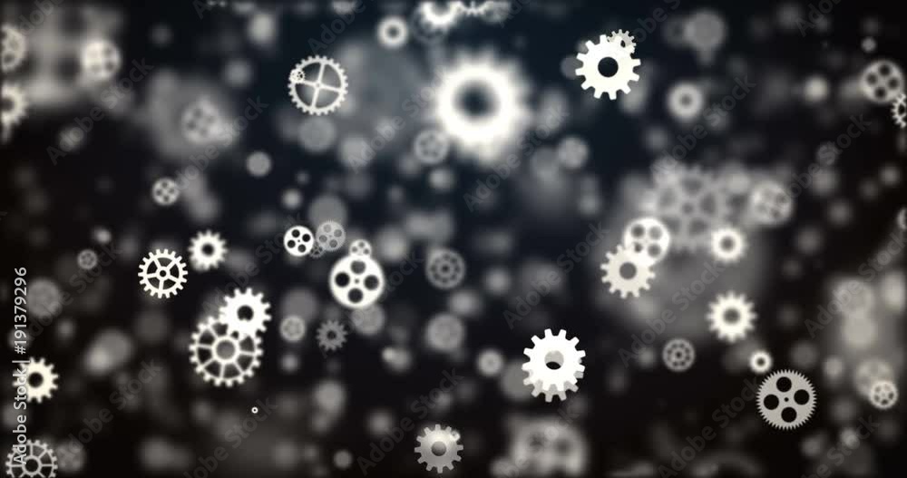 Poster loop moving gears background