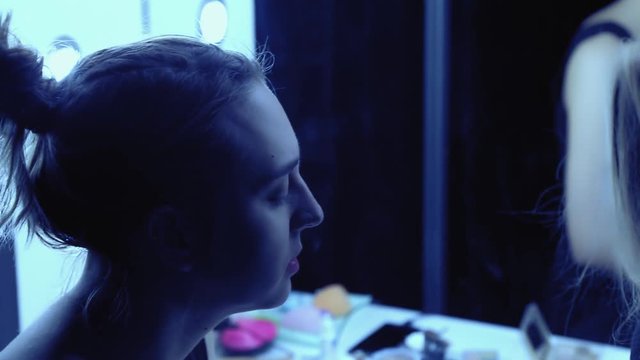 Make up artist at work 