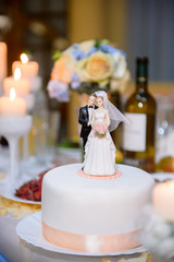 Holiday cakes for gourmets. Wedding cake. 