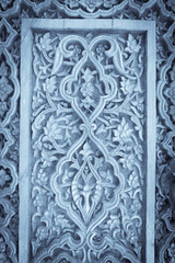 Wooden door Arabic decorations