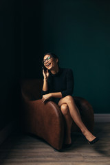 Beautiful asian woman making a phone call