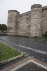 Fototapeta na wymiar Ursino castle in Catania, Sicily