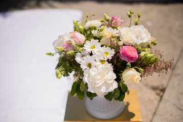 Wedding decor of beautiful flowers