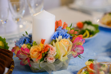 Wedding decor of beautiful flowers