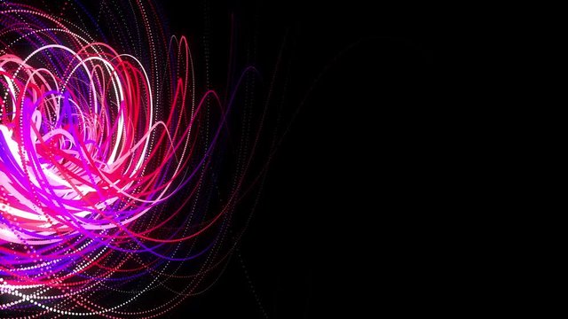 Colorful neon lines. Cg animation