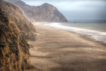 Beautiful empty beaches at sunrise in Point Reyes, California