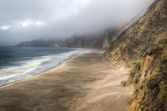 Beautiful empty beaches at sunrise in Point Reyes, California