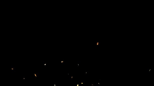 Golden Confetti Party Popper Explosions on a Green and Black Backgrounds, Two options. 3d animation, 4K. 