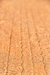 in the desert  beach track of car and truck like abstract background