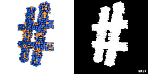   3D sześciany kwadraty klocki piksele © vempireart