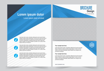 Blue and White Brochure template flyer design