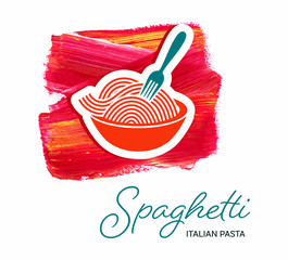 Spaghetti italian pasta creative design