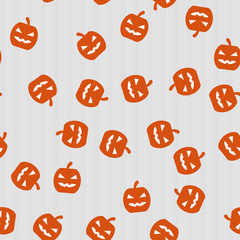 Seamless pattern for Halloween with pumpkins. Vector background