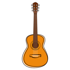 Fototapeta na wymiar Isolated guitar sketch. Musical instrument
