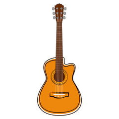 Naklejka premium Isolated guitar sketch. Musical instrument