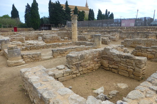 Ciudad romana de Pollentia,yacimiento arqueol&oacute;gico de Alcudia en Mallorca,Islas Baleares (Espa&ntilde;a)