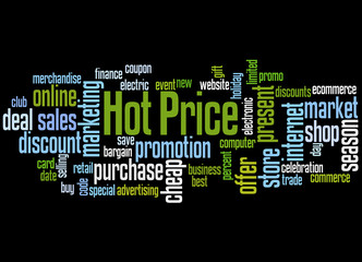 Hot price word cloud concept 3