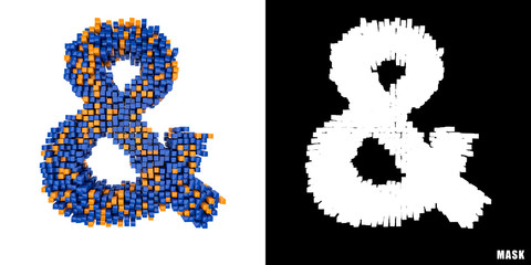 & 3D sześciany kwadraty klocki piksele © vempireart