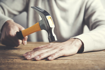 man holding hummer in his hands