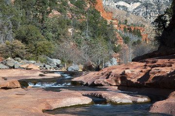 Oak Creek at Rock Slide State Park in the Coconino National Forest near Sdeona, Arizona