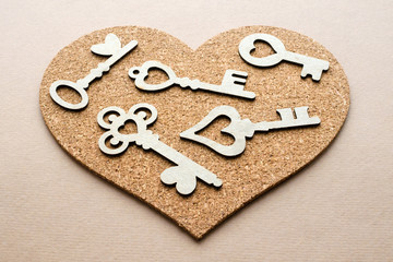 heart with a lot of keys