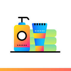 Flat icon Toiletries. Hotel services. Material design icon suitable for print, website and presentation
