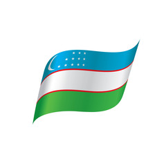 Uzbekistan flag, vector illustration