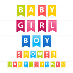 Baby shower garlands set