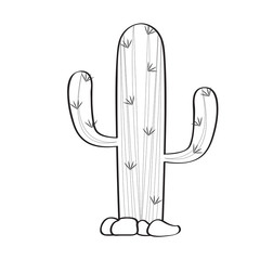 Cartoon cactus sketch