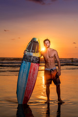 Surfer on the beach