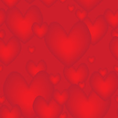 Seamless pattern with hearts