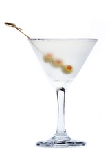 Classic martini with olives